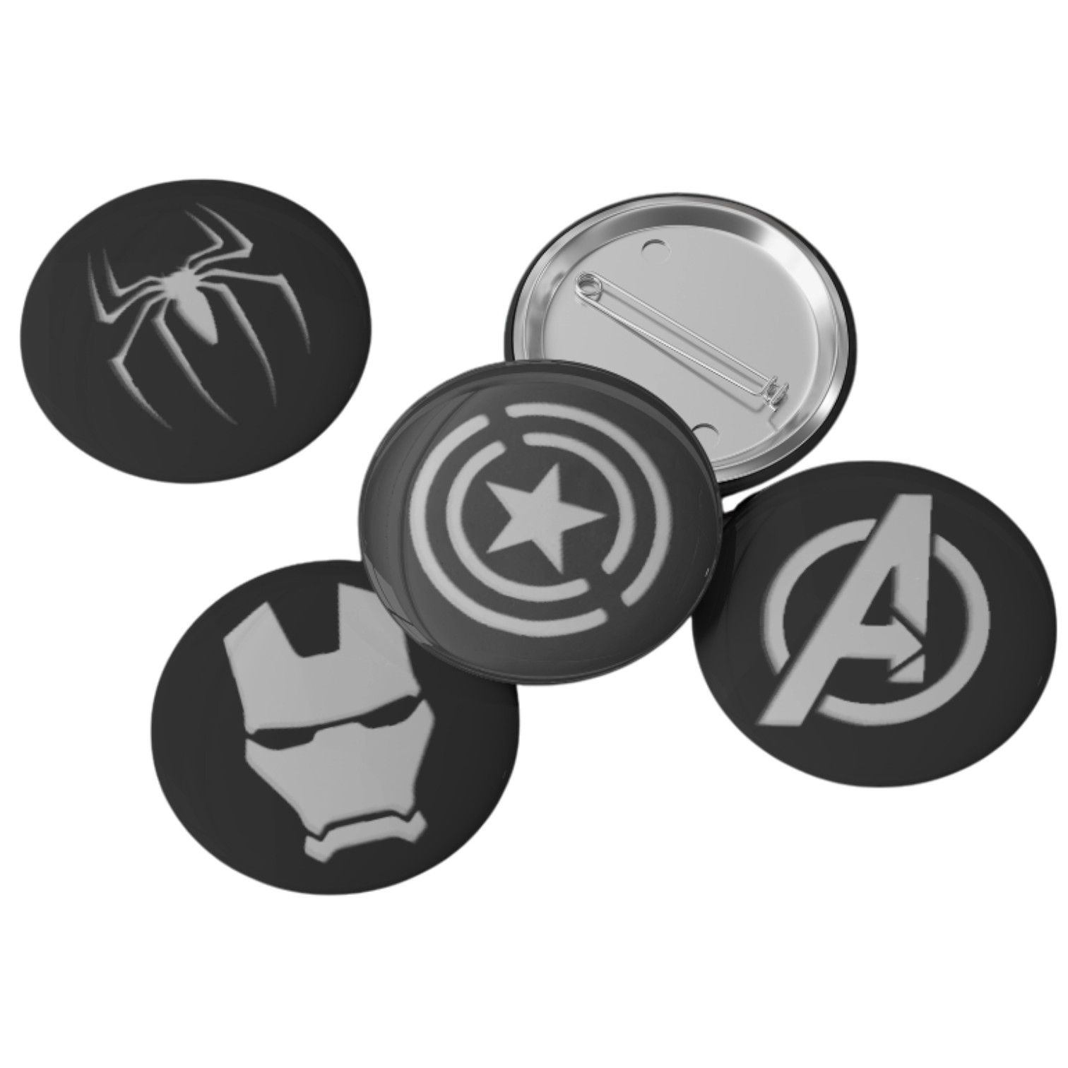 Badge Marvel Black and White