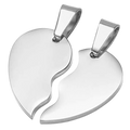 Gravure pendentif cœur duo