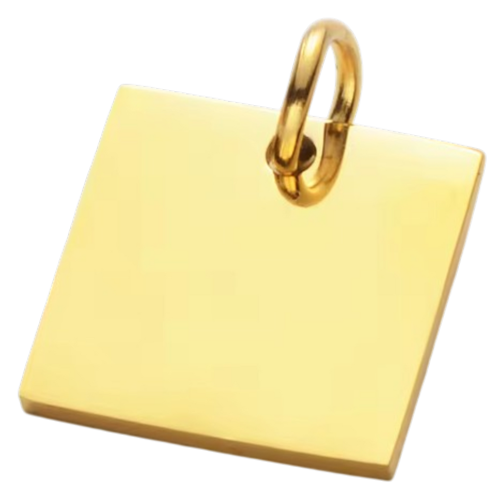 Gravure pendentif carré