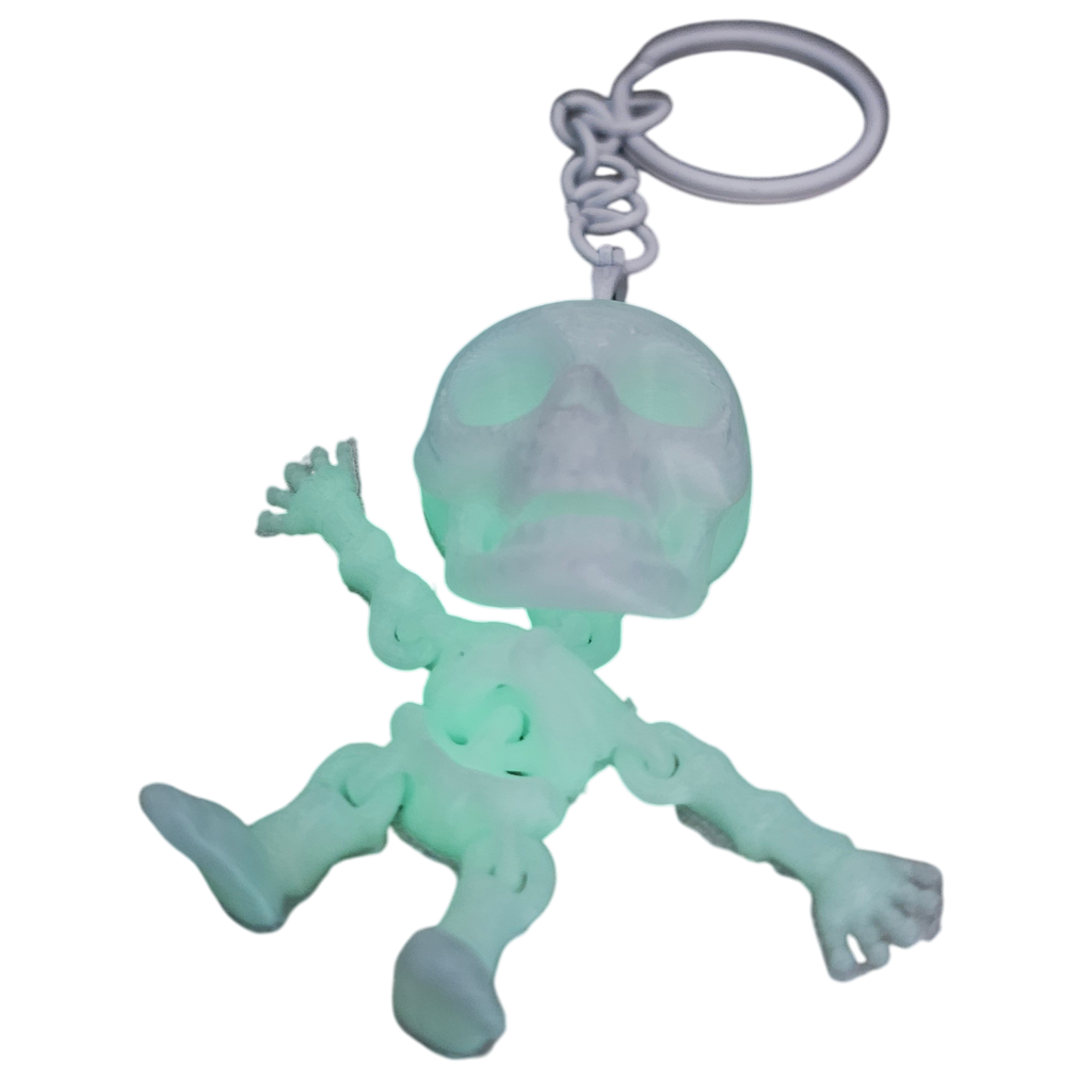 Porte clé 3D : Squelette phosphorescent (FLEXI)