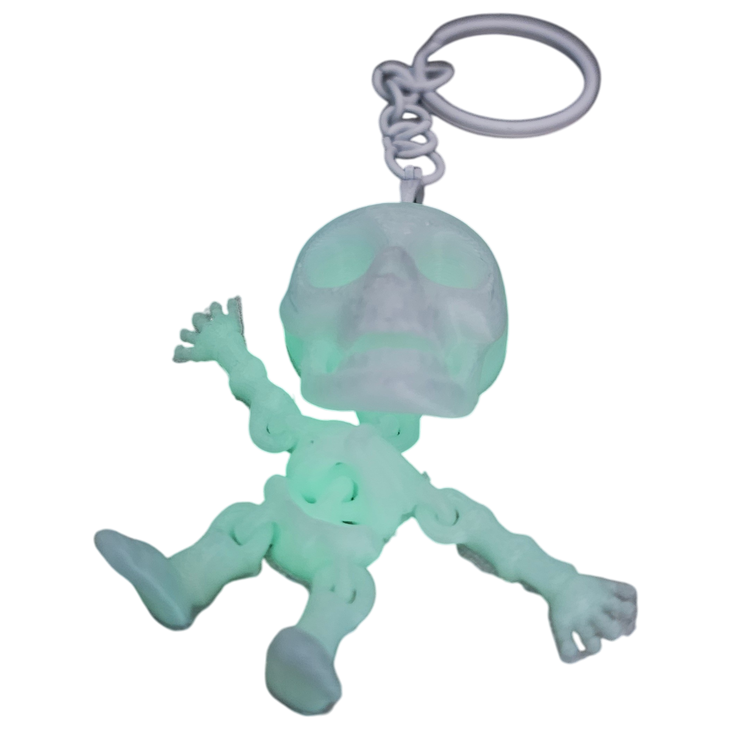 Porte clé 3D : Squelette phosphorescent (FLEXI)