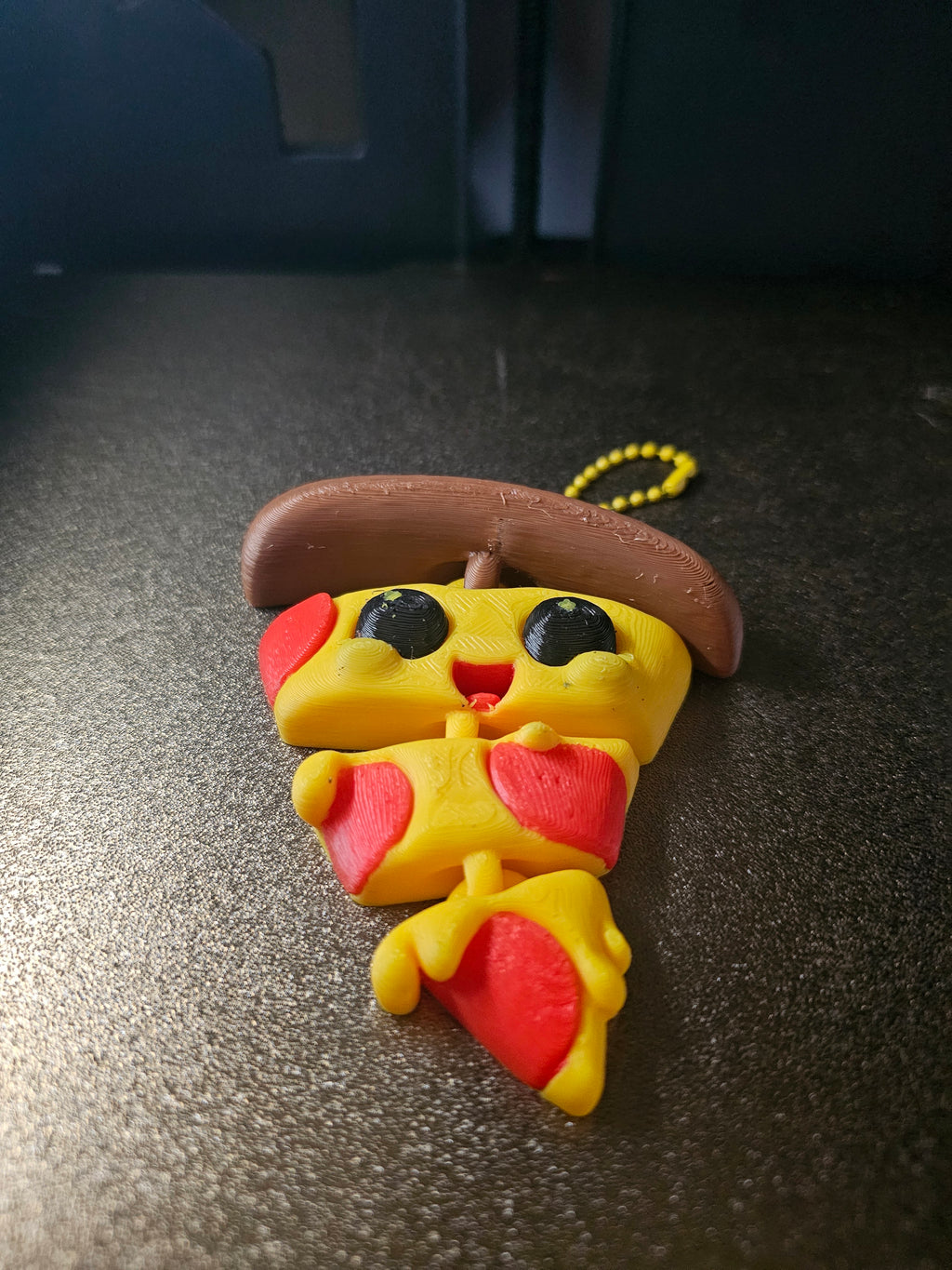 Porte clé 3D : Pizza Kawaii (FLEXI)