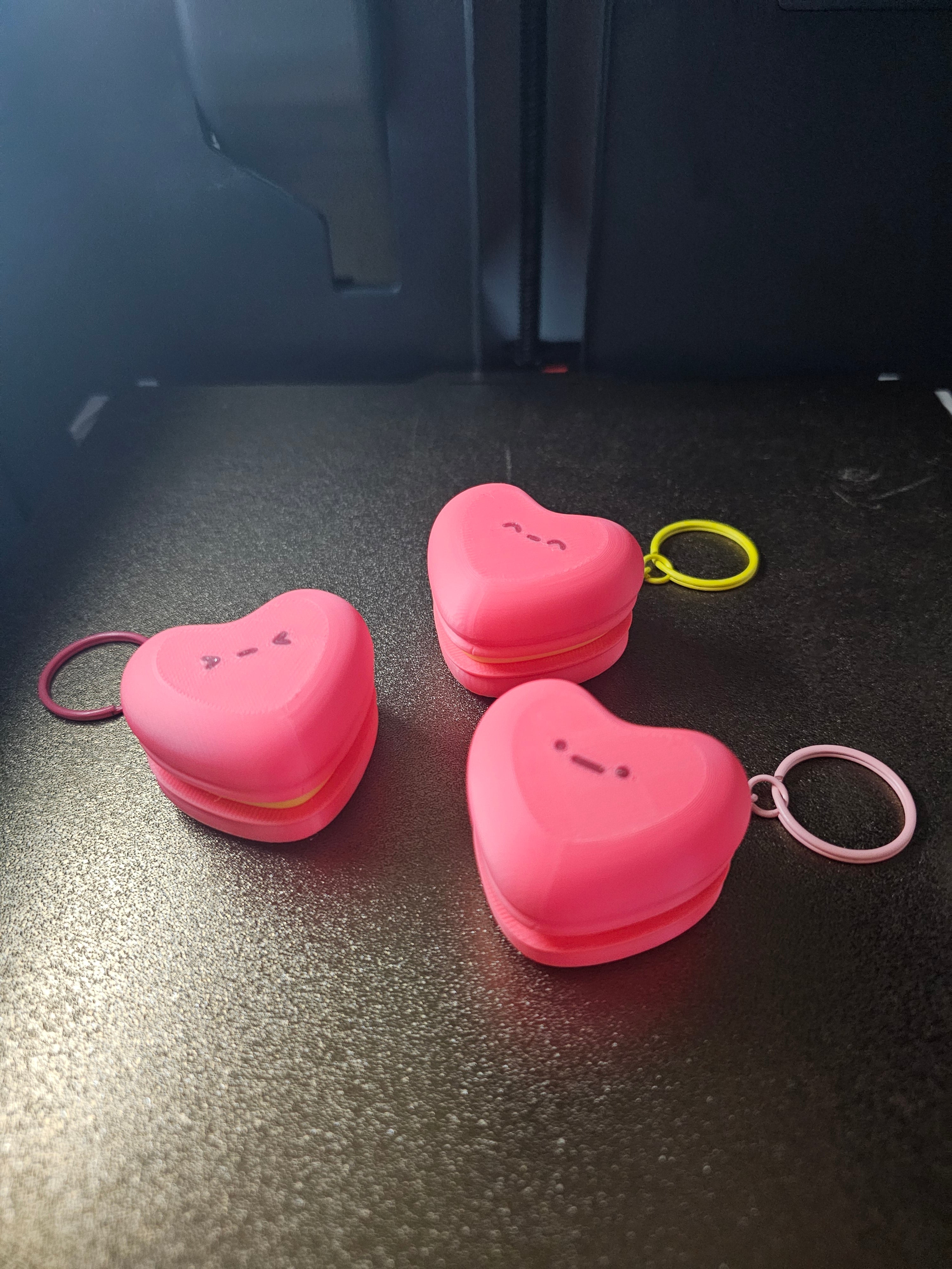 Porte clé 3D : Macaron cœur Kawaii (CLICKER)