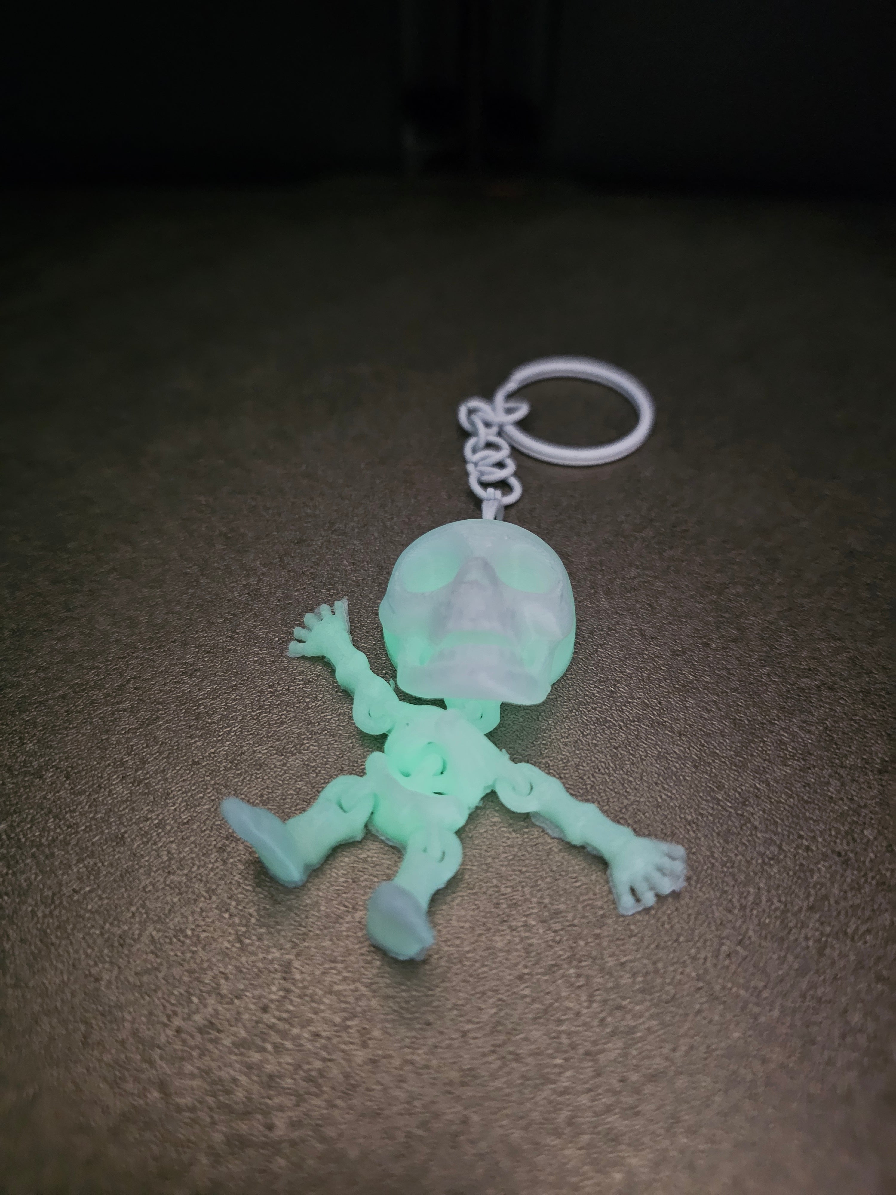 Porte clé 3D : Squelette phosphorescent (FLEXI)