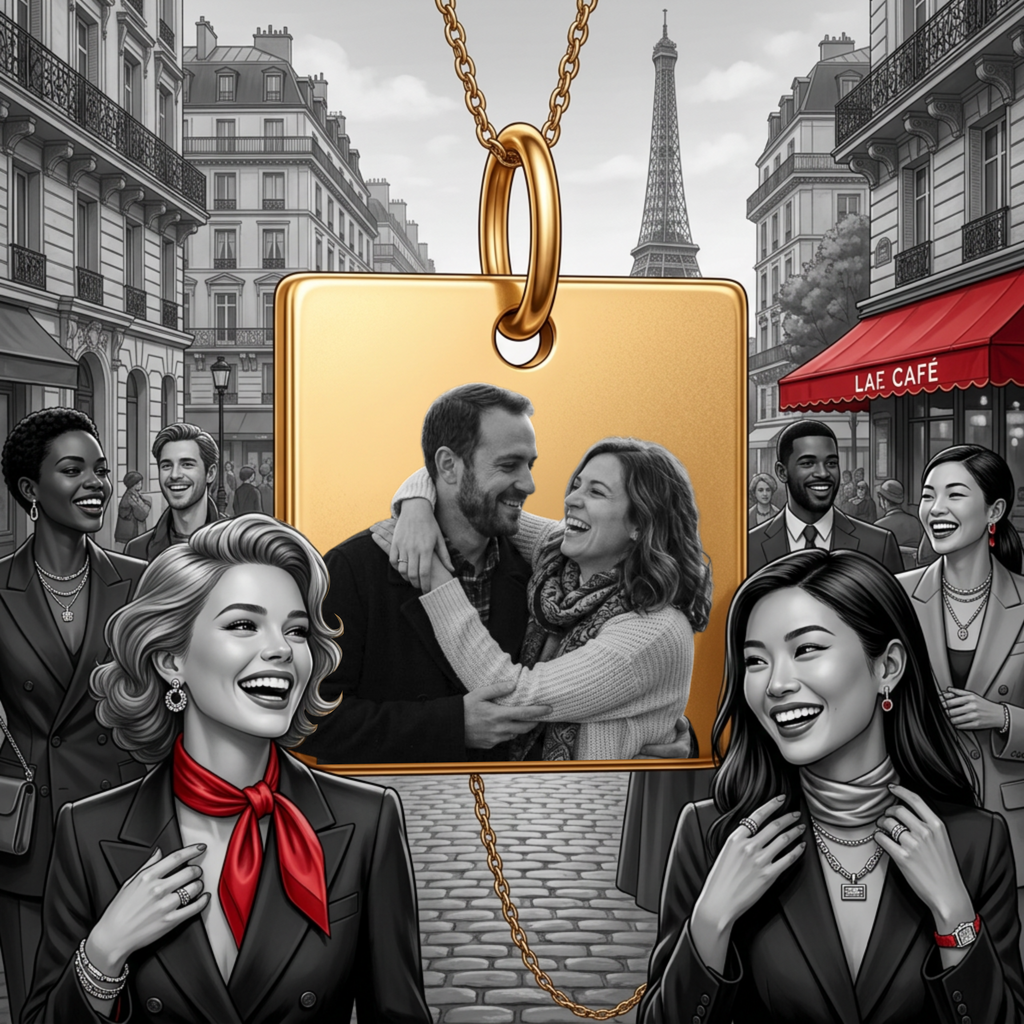 Gravure pendentif carré