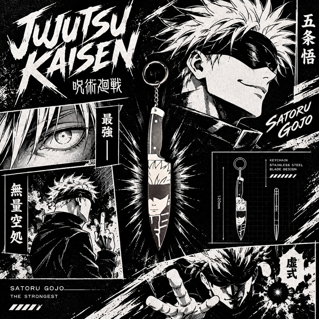 Porte clé 3D : Couteau Jujutsu Kaisen