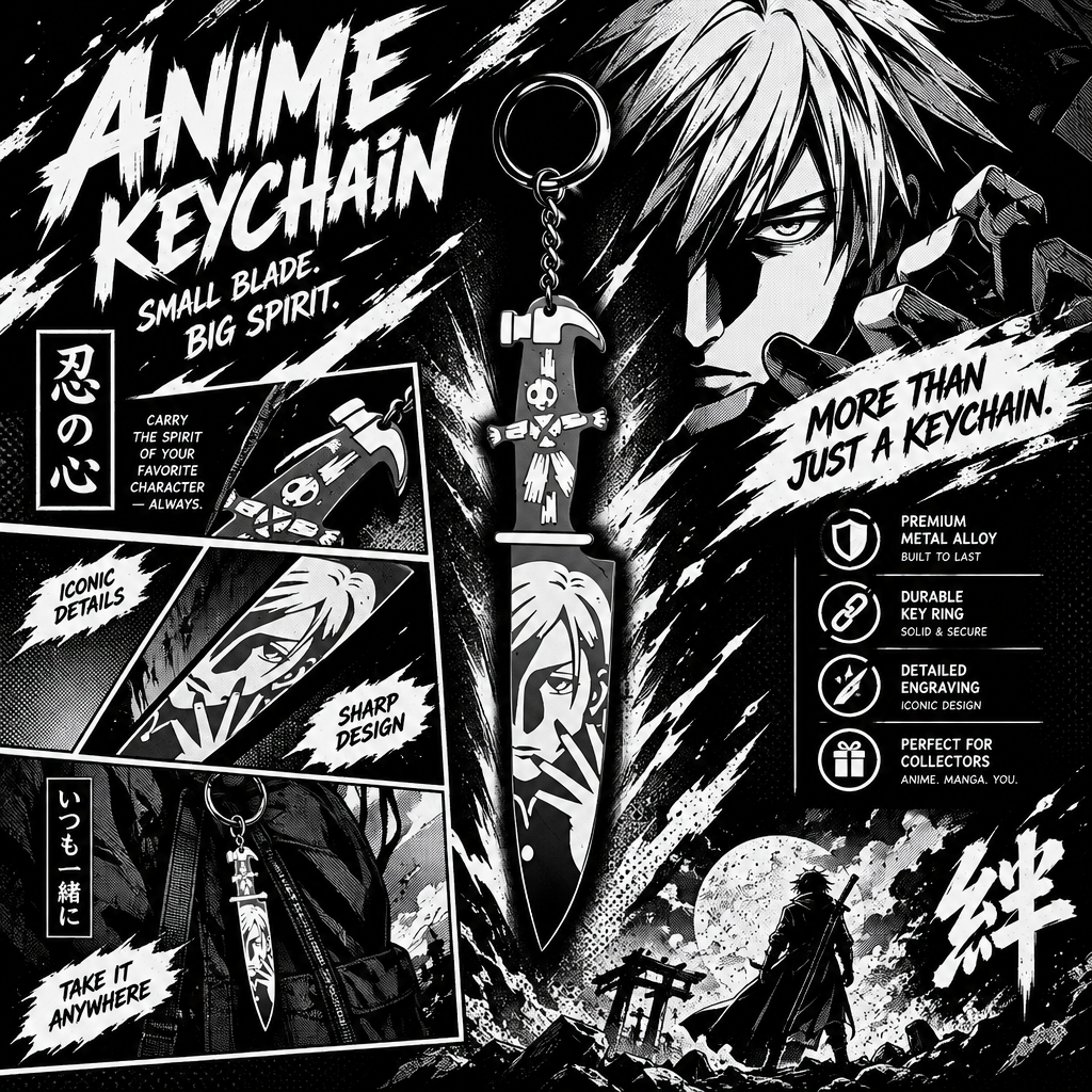 Porte clé 3D : Couteau Jujutsu Kaisen