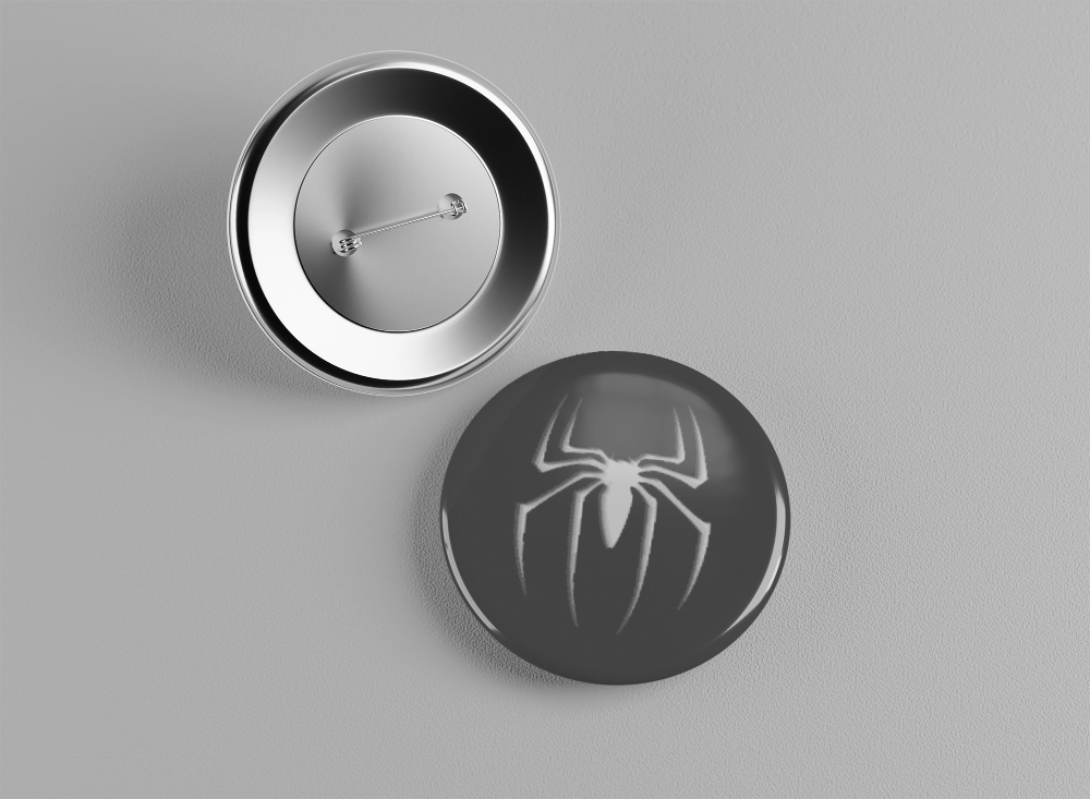 Badge Marvel Black and White