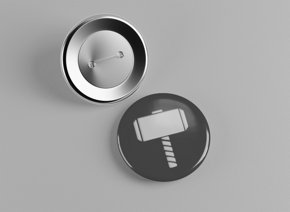 Badge Marvel Black and White