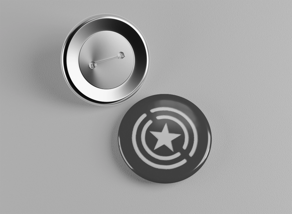 Badge Marvel Black and White