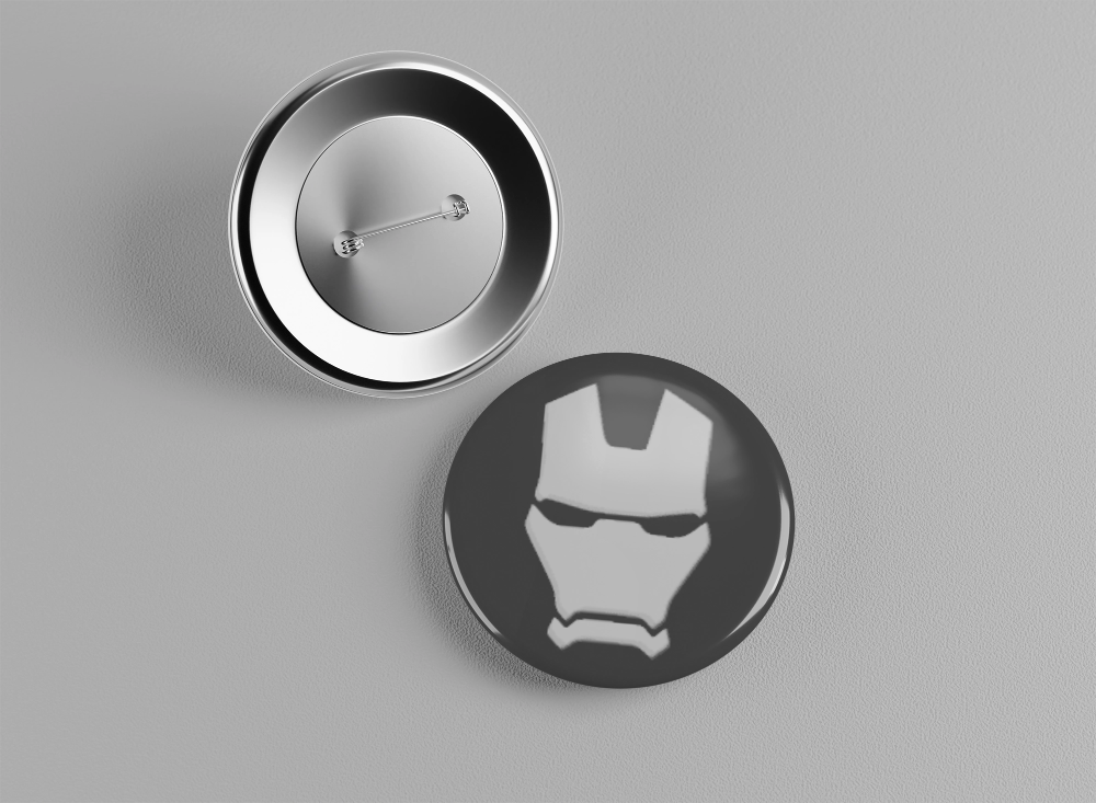 Badge Marvel Black and White