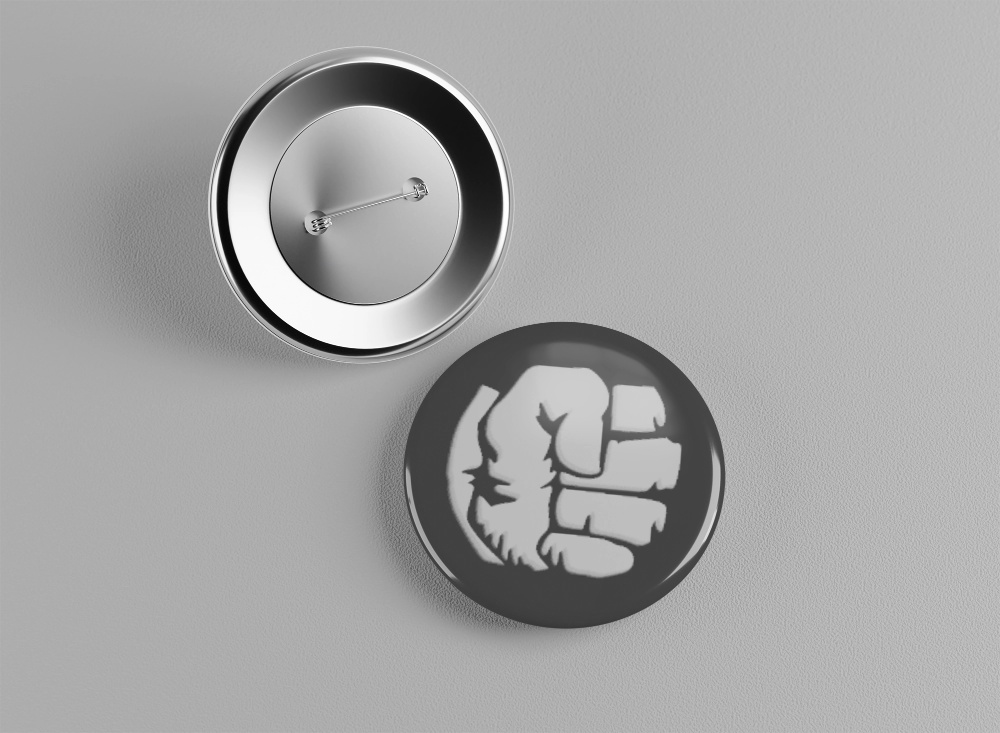 Badge Marvel Black and White