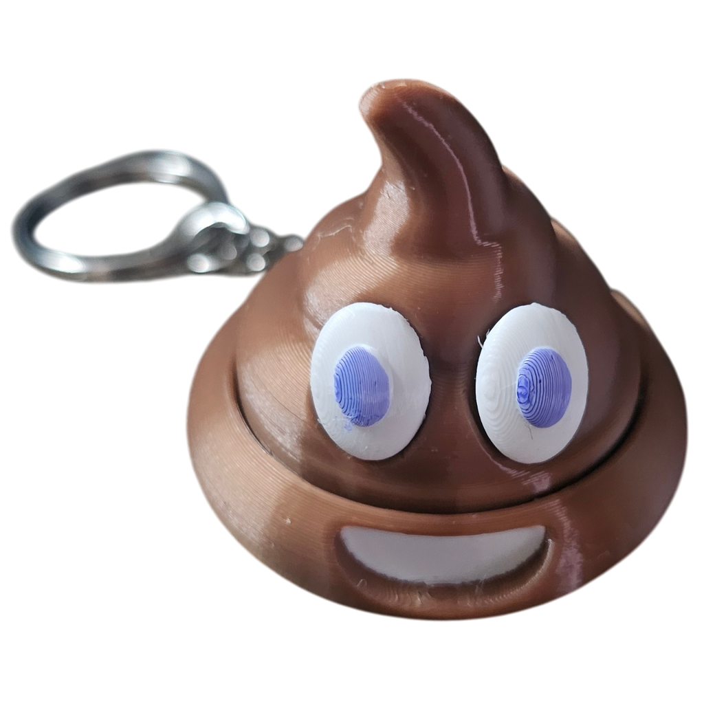 Porte clé 3D : Emoji Poo caca (CLICKER)