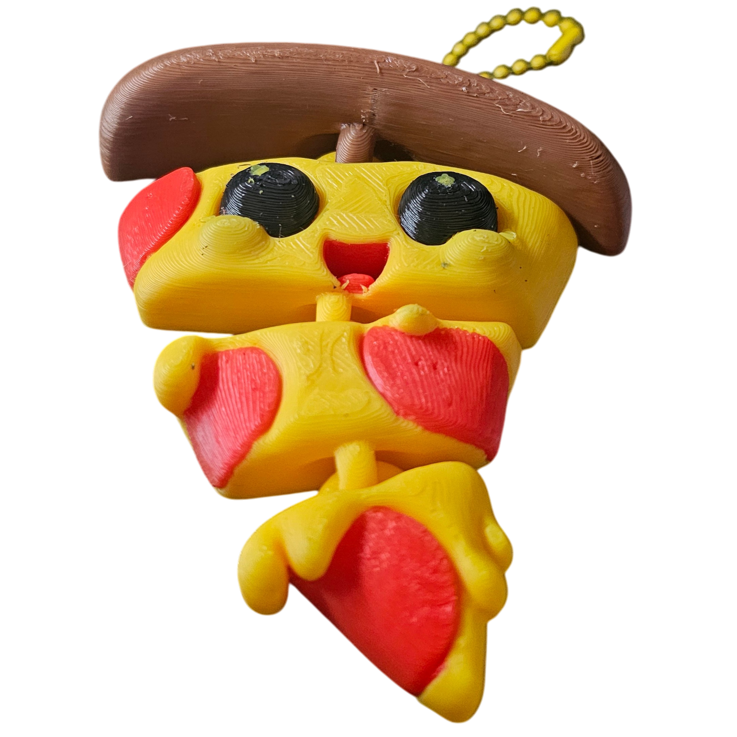 Porte clé 3D : Pizza Kawaii (FLEXI)