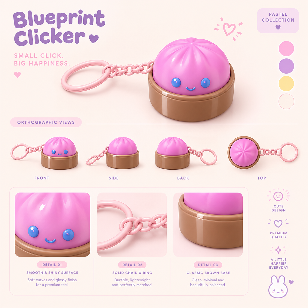 Porte clé 3D : Bao adorables (CLICKER)