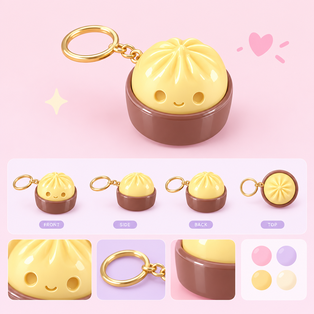Porte clé 3D : Bao adorables (CLICKER)