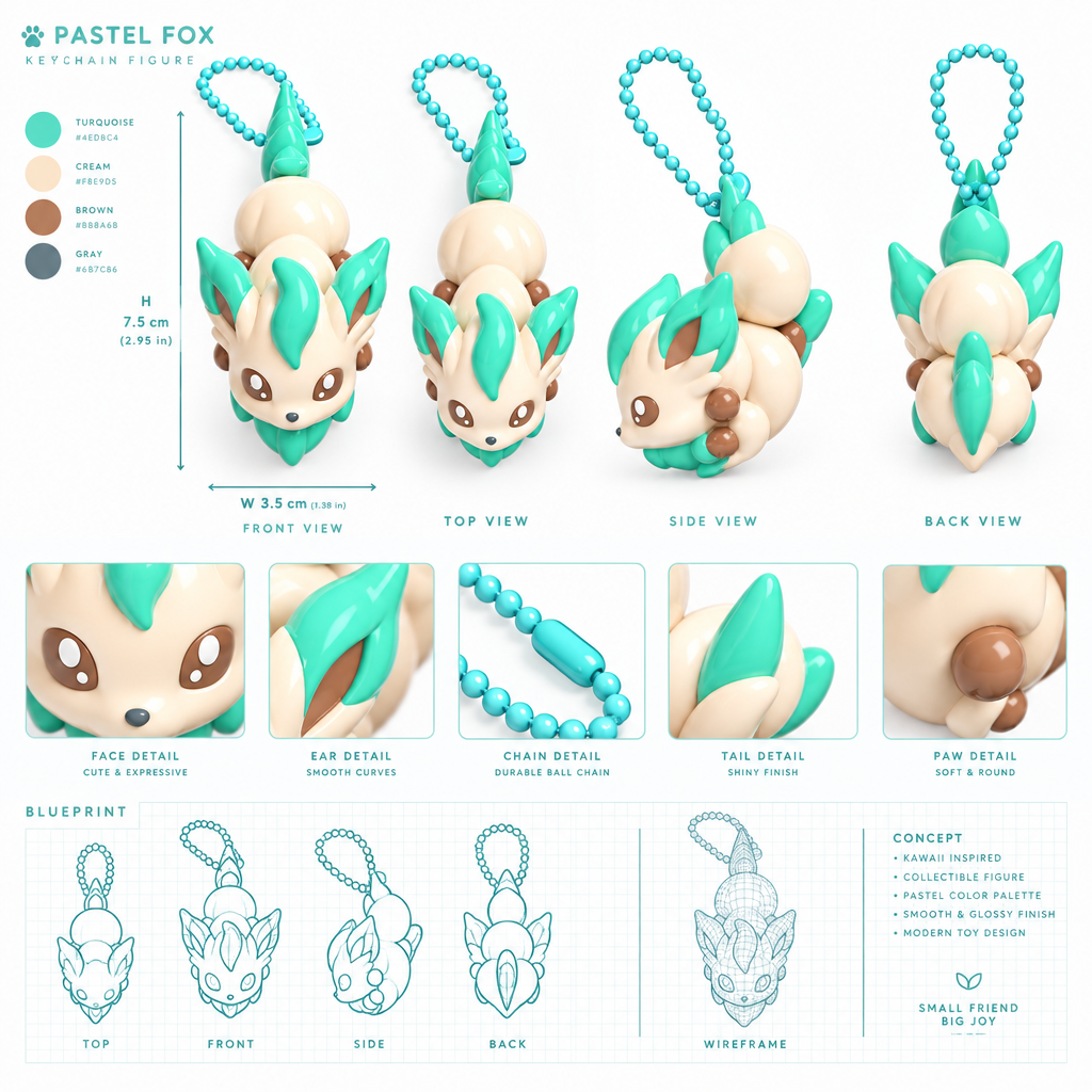 Porte clé 3D : Renard (FLEXI)
