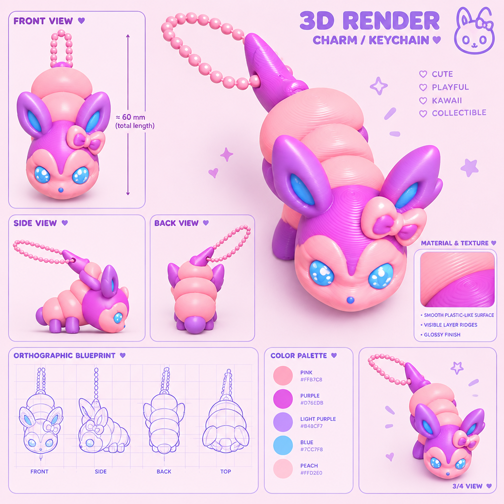 Porte clé 3D : Renard (FLEXI)
