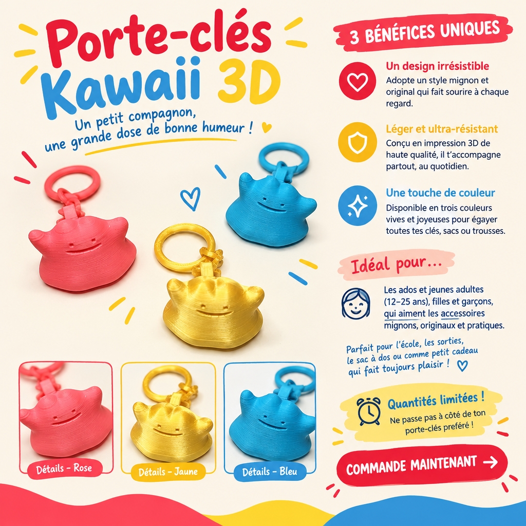 Porte clé 3D : Métamorph