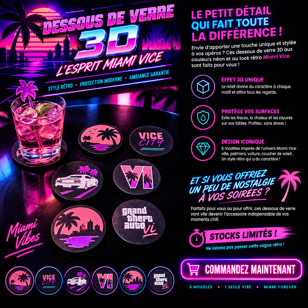 Dessous de verres GTA 6 3D