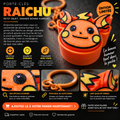 Porte clé 3D : Tête de Raichu (CLICKER)