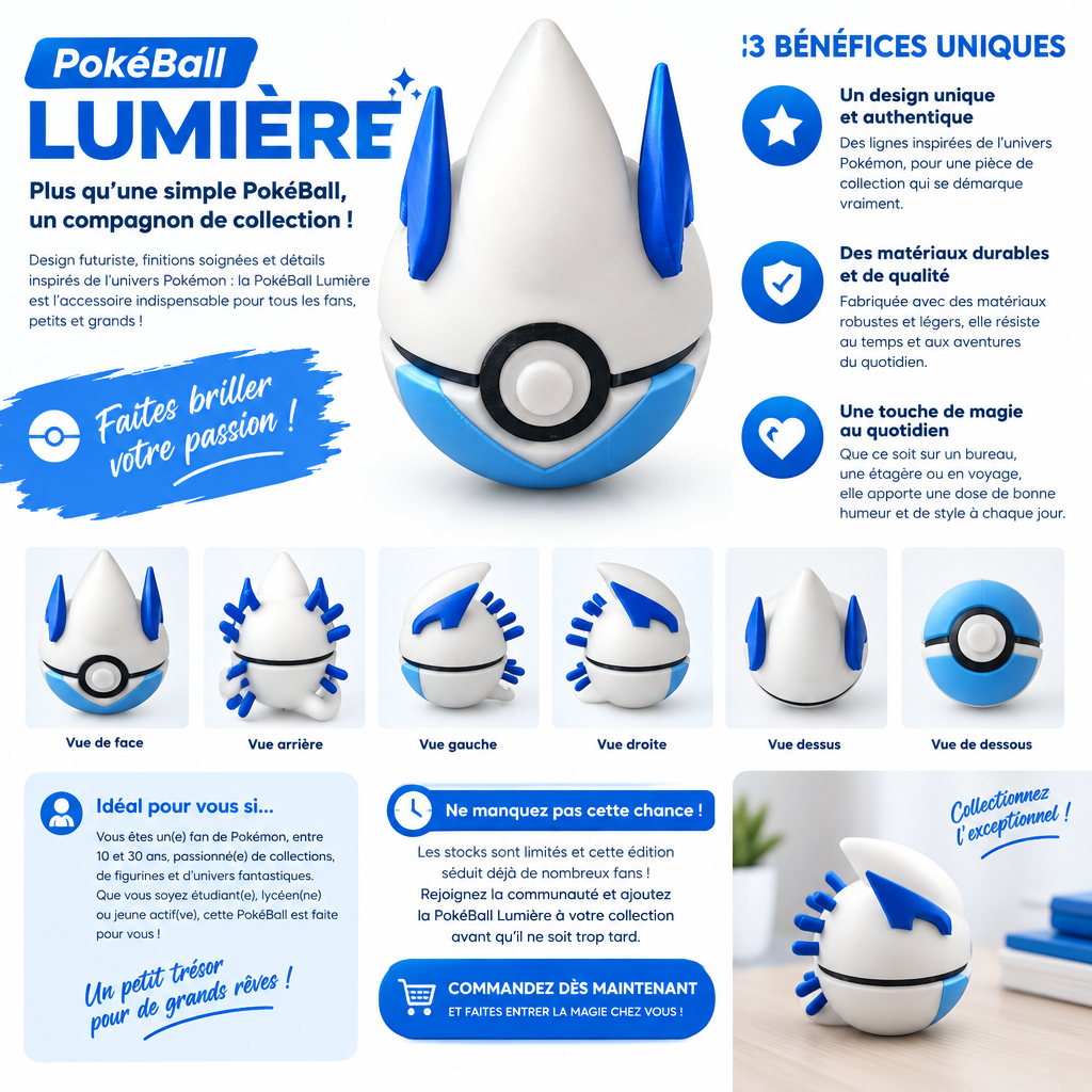 Figurine : Pokéball Lugia (phosphorescence)
