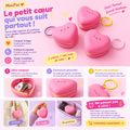 Porte clé 3D : Macaron cœur Kawaii (CLICKER)