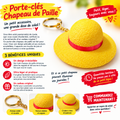 Porte clé 3D : chapeau de Luffy (CLICKER)