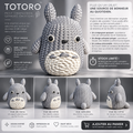 Totoro tricotée au crochet 3D