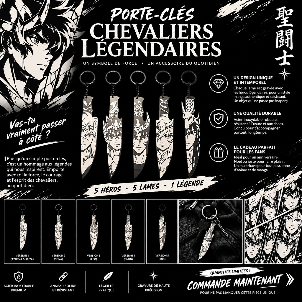 Porte clé 3D : Couteau Saint Seiya